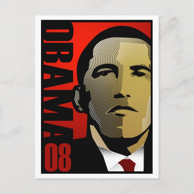 Barack Obama Super Hero Postkarte (Vorderseite)