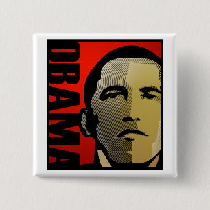 Barack Obama Superheld Button