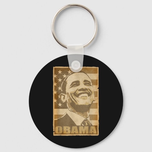 Barack Obama Torn Poster Schlüsselanhänger (Vorderseite)