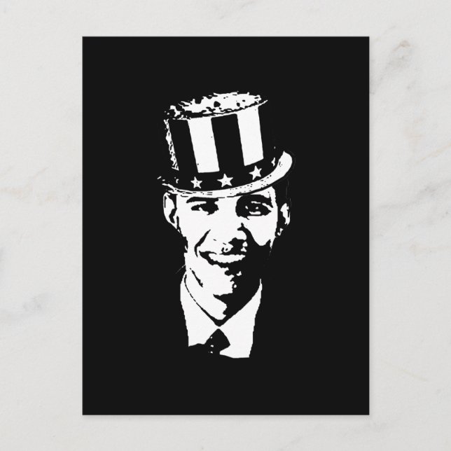 Barack Obama Uncle Sam Postkarte (Vorderseite)