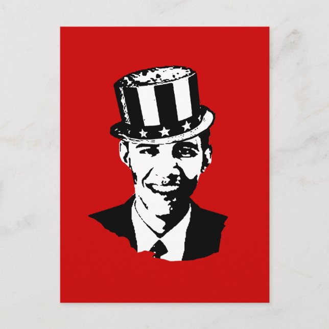 Barack Obama Uncle Sam Postkarte (Vorderseite)