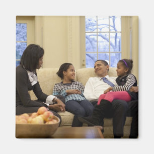 Barack Obama und Familie Magnet