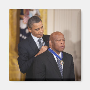 Barack Obama und John Lewis Magnet