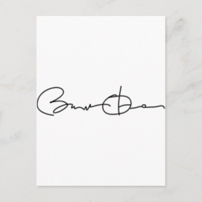 Barack Obama Unterschrift Postkarte (Vorderseite)