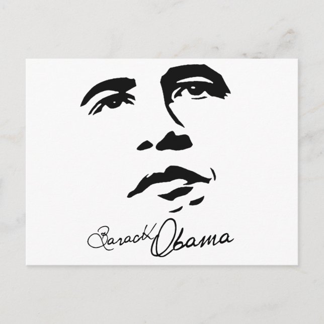 Barack Obama Unterschrift Postkarte (Vorderseite)