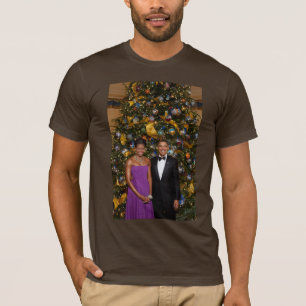 Barack Obama US-Präsident Weißen Haus Weihnachten T-Shirt