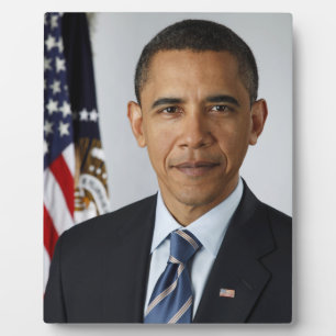 Barack Obama US-Präsident Weißes Haus Portrait Fotoplatte
