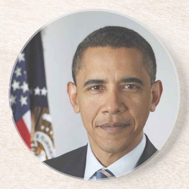 Barack Obama US-Präsident Weißes Haus Portrait Getränkeuntersetzer (Vorne)