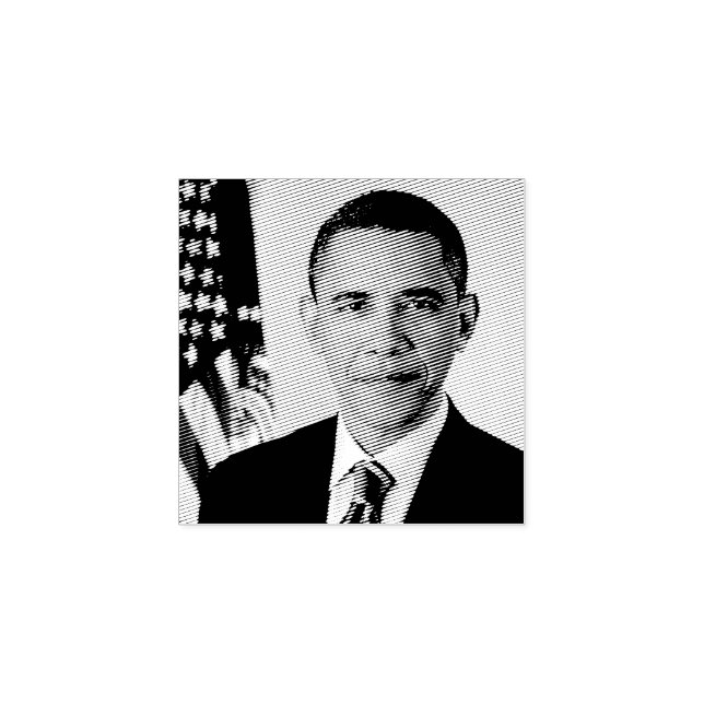 Barack Obama US-Präsident Weißes Haus Portrait Gummistempel (Prägung)