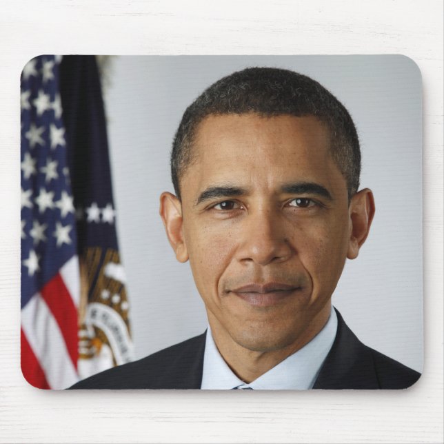 Barack Obama US-Präsident Weißes Haus Portrait Mousepad (Vorne)