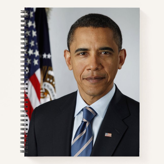 Barack Obama US-Präsident Weißes Haus Portrait Notizbuch (Vorderseite)