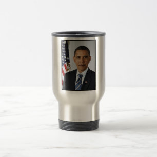 Barack Obama US-Präsident Weißes Haus Portrait Reisebecher
