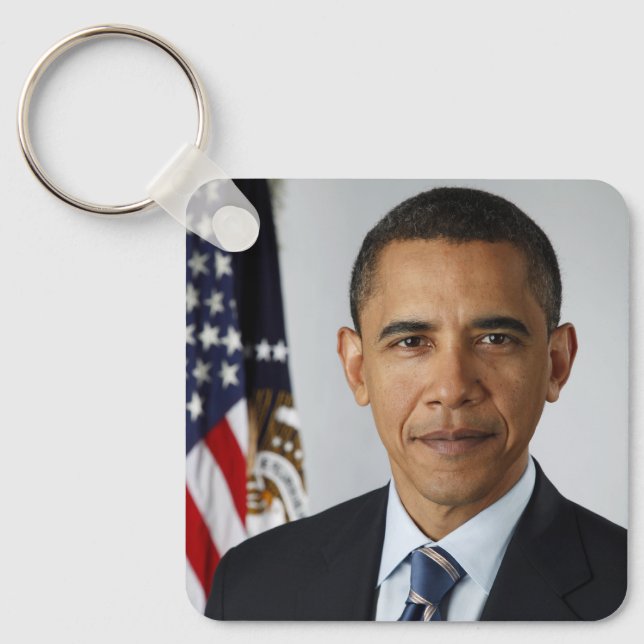 Barack Obama US-Präsident Weißes Haus Portrait Schlüsselanhänger (Vorderseite)