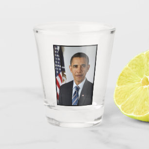 Barack Obama US-Präsident Weißes Haus Portrait Schnapsglas