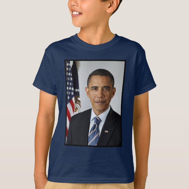 Barack Obama US-Präsident Weißes Haus Portrait T-Shirt (Vorderseite)