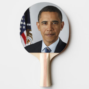 Barack Obama US-Präsident Weißes Haus Portrait Tischtennis Schläger