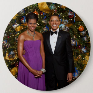Barack Obama US-Präsident White House Weihnachten Button