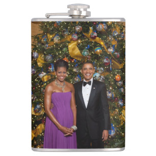 Barack Obama US-Präsident White House Weihnachten Flachmann