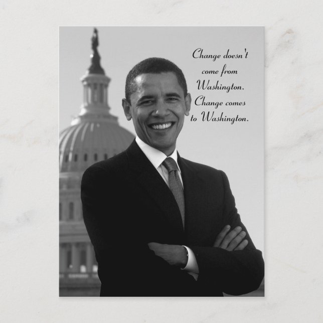 Barack Obama verändert Postkarte (Vorderseite)