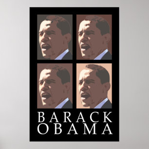 Barack Obama vier Porträt-Plakat Poster