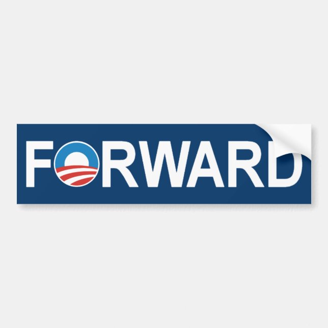 Barack Obama "Vorwärts" Autoaufkleber (Vorne)