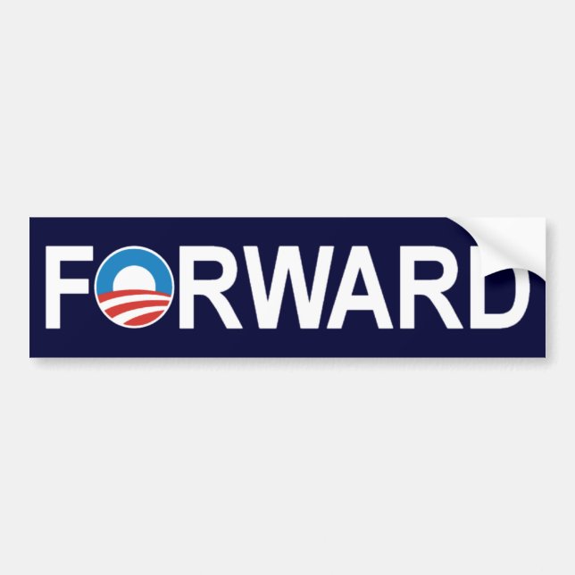Barack Obama "Vorwärts" Autoaufkleber (Vorne)