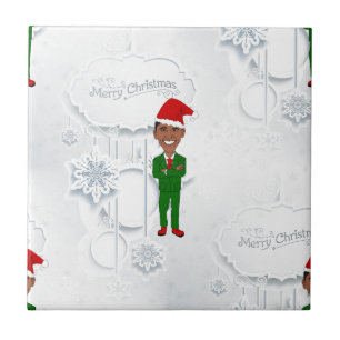 barack obama weihnachtsmann fliese