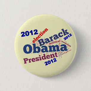 Barack Obama Wiederwahl-Wolken-Knopf Button