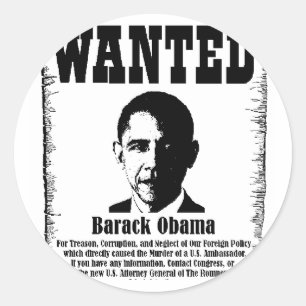 Barack Obama wollte Plakat Runder Aufkleber