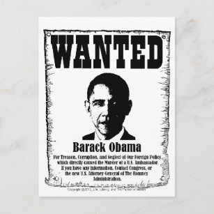 Barack Obama Wollte Poster Postkarte