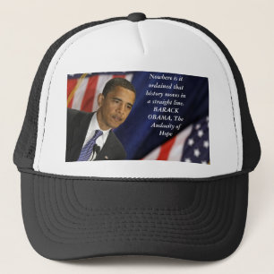Barack Obama Zitat auf Geschichte Truckerkappe