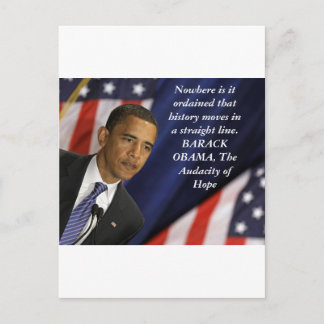 Barack Obama Zitat zur Geschichte Postkarte