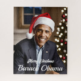 Barack Obama zu Weihnachten in der Weihnachtsmannm