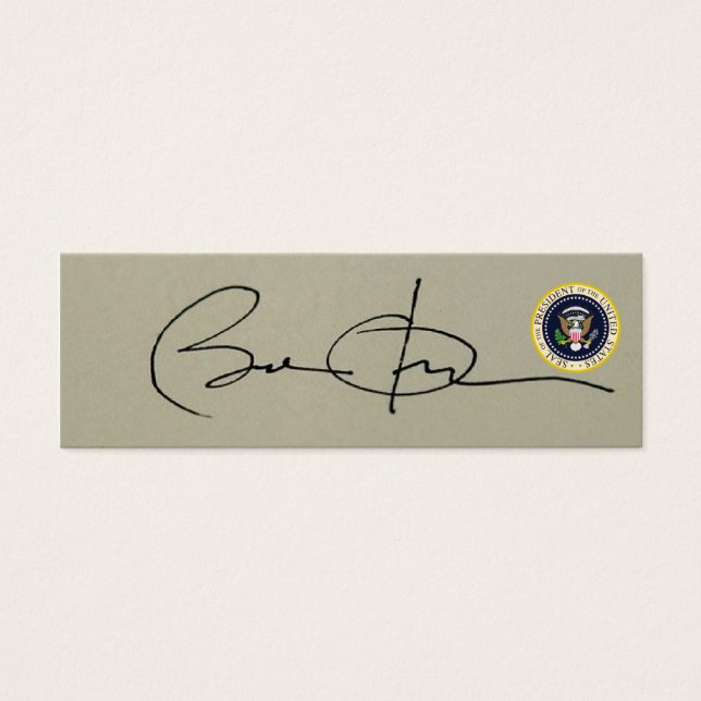 Barack Obamas erste UNTERSCHRIFT als US-Präsident (Vorderseite)