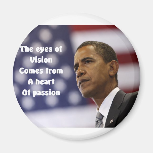 Barack Obamas Herz der Leidenschaft Magnet (Vorne)