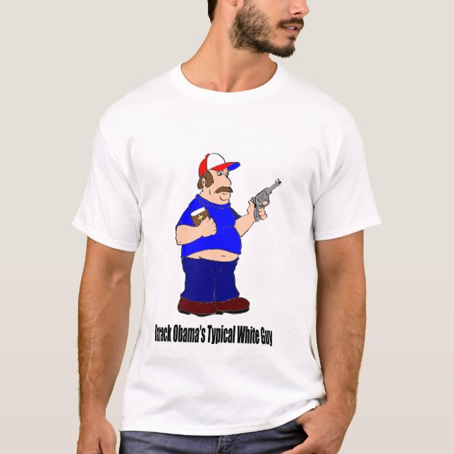 Barack Obamas typischer weißer Typ T-Shirt (Vorderseite)