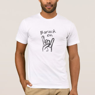 "Barack On" Männer-Bella-Leinwand Angepasstes T-Sh T-Shirt