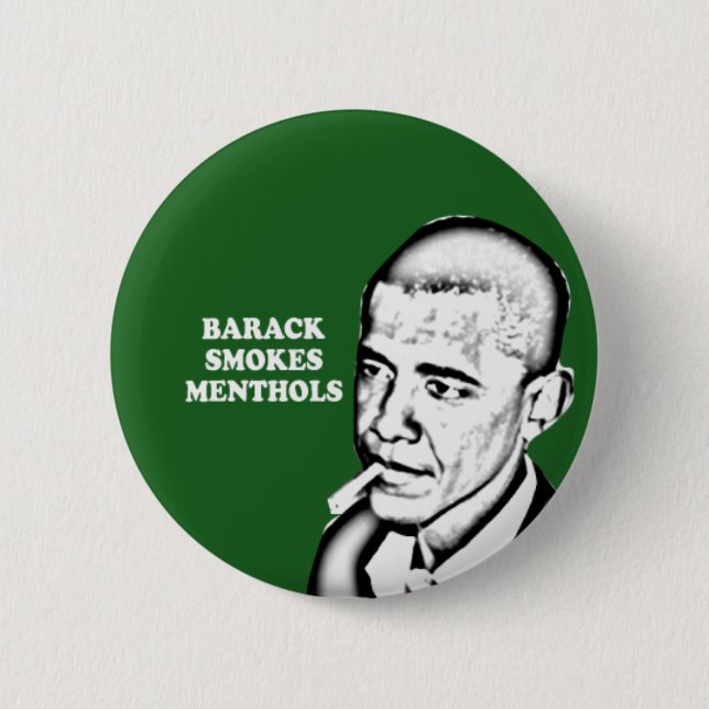 Barack raucht Menthol Button (Vorderseite)