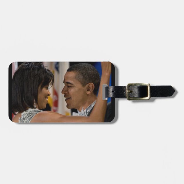 Barack und Michelle Obama Gepäckanhänger (Vorderseite horizontal)