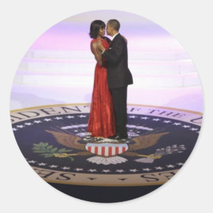 Barack und Michelle Obama Runder Aufkleber