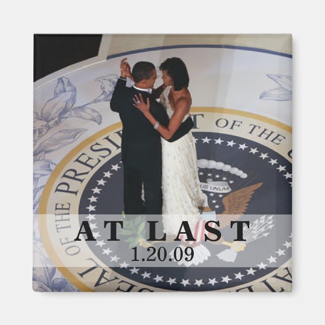Barack und Michelle Obama tanzen Eröffnungsball Magnet (Vorne)