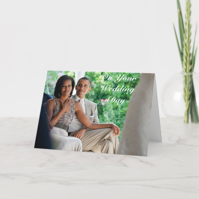 Barack und Michelle Wedding - Karte (Vorderseite)