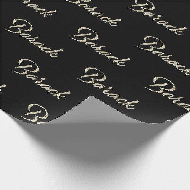 Barack Vorname Name edles Geschenkpapier Papier (Ecke)