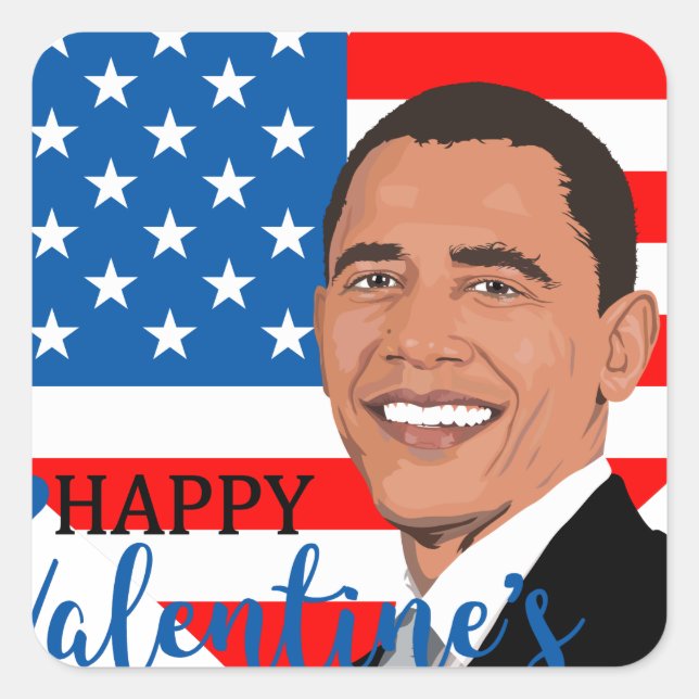 Barackenvalentin Quadratischer Aufkleber (Vorderseite)