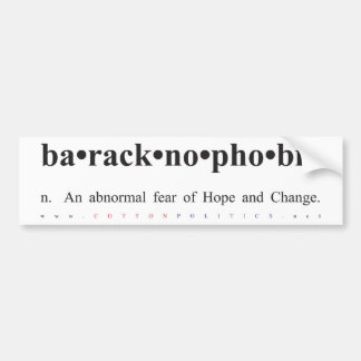 Baracknophobia Autoaufkleber