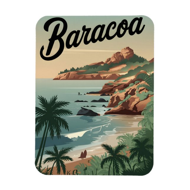 Baracoa Kuba Vintage Magnet (Vertikal)
