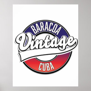 Baracoa-Kuba-Vintages Logo Poster
