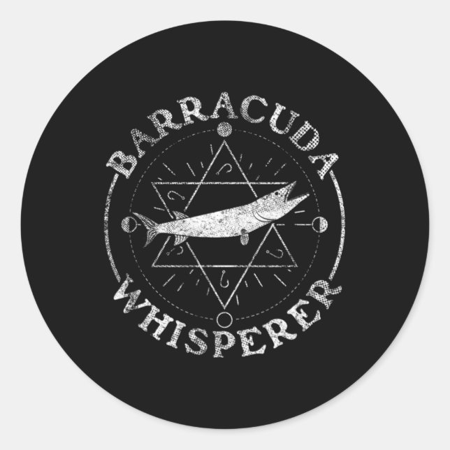 Baracuda-Flüsterer - Barracuda Runder Aufkleber (Vorderseite)
