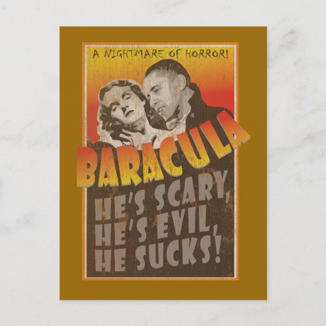 Baracula - Barack Obama Movie Poster Postkarte (Vorderseite)