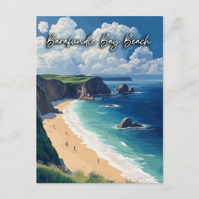 Barafundle Bay Beach Wales Postkarte (Vorderseite)